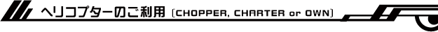 ヘリコプターのご利用